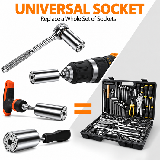 One universal socket in place of a full socket tray